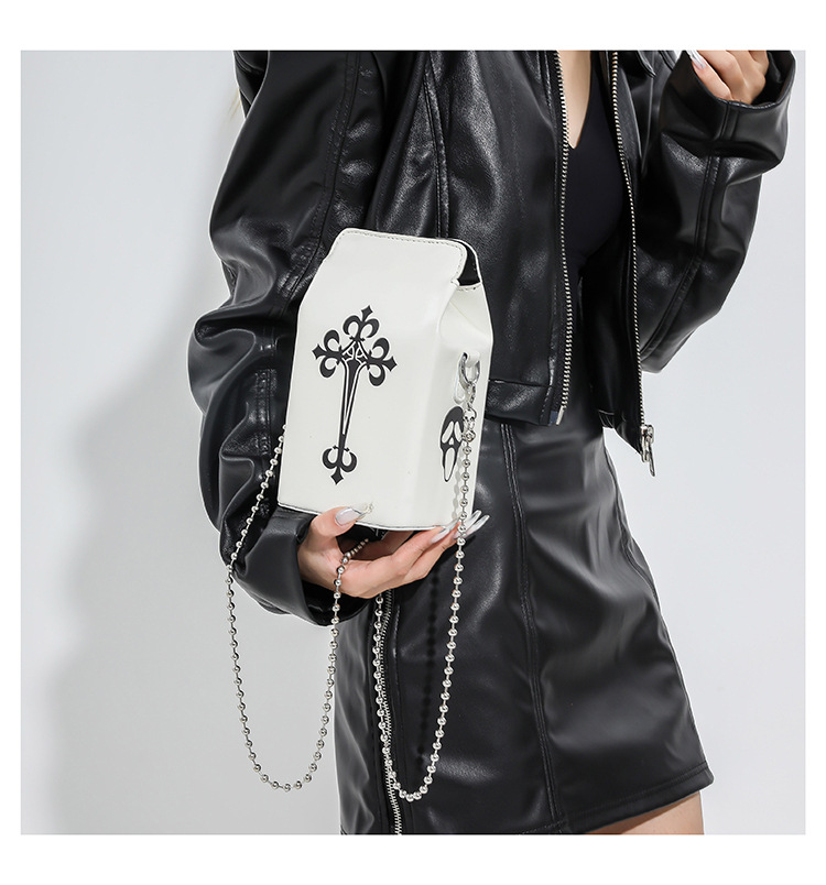 Women's All Seasons Pu Leather Cartoon Letter Streetwear Square Magnetic Buckle Square Bag display picture 3