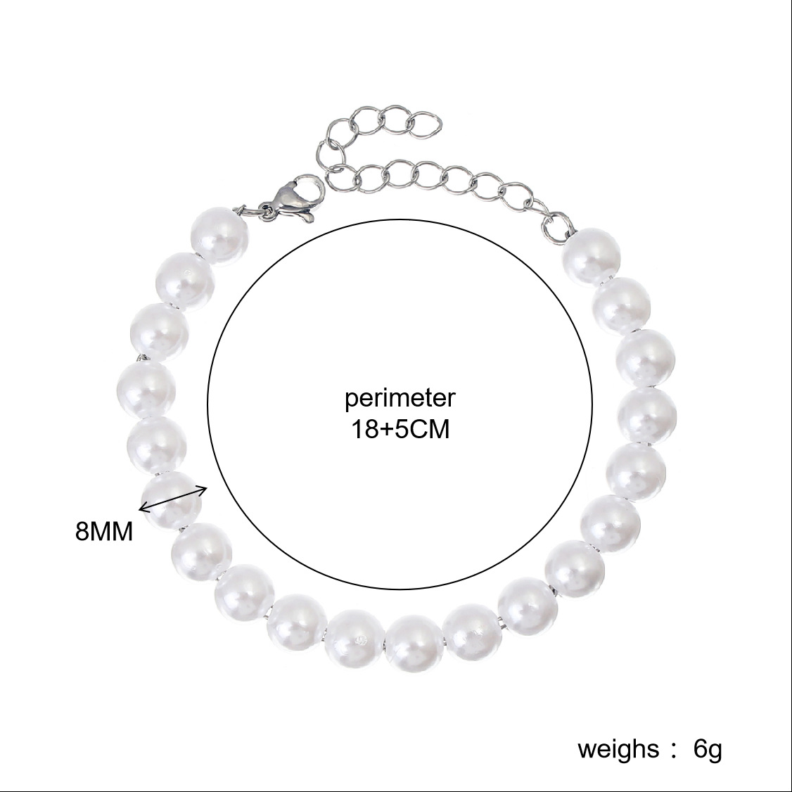 Vacation Solid Color Imitation Pearl Wholesale Bracelets display picture 1
