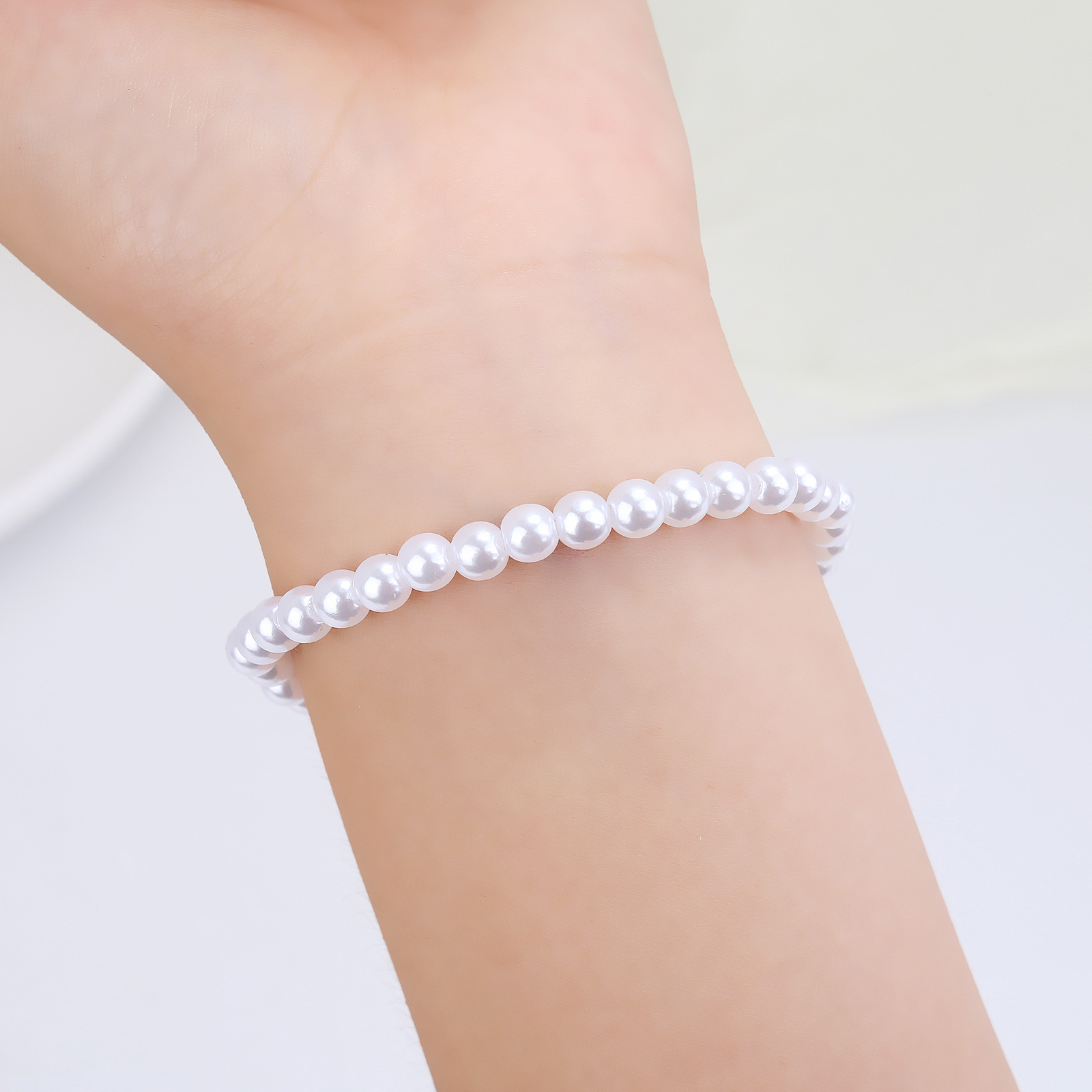 Vacation Solid Color Imitation Pearl Wholesale Bracelets display picture 2