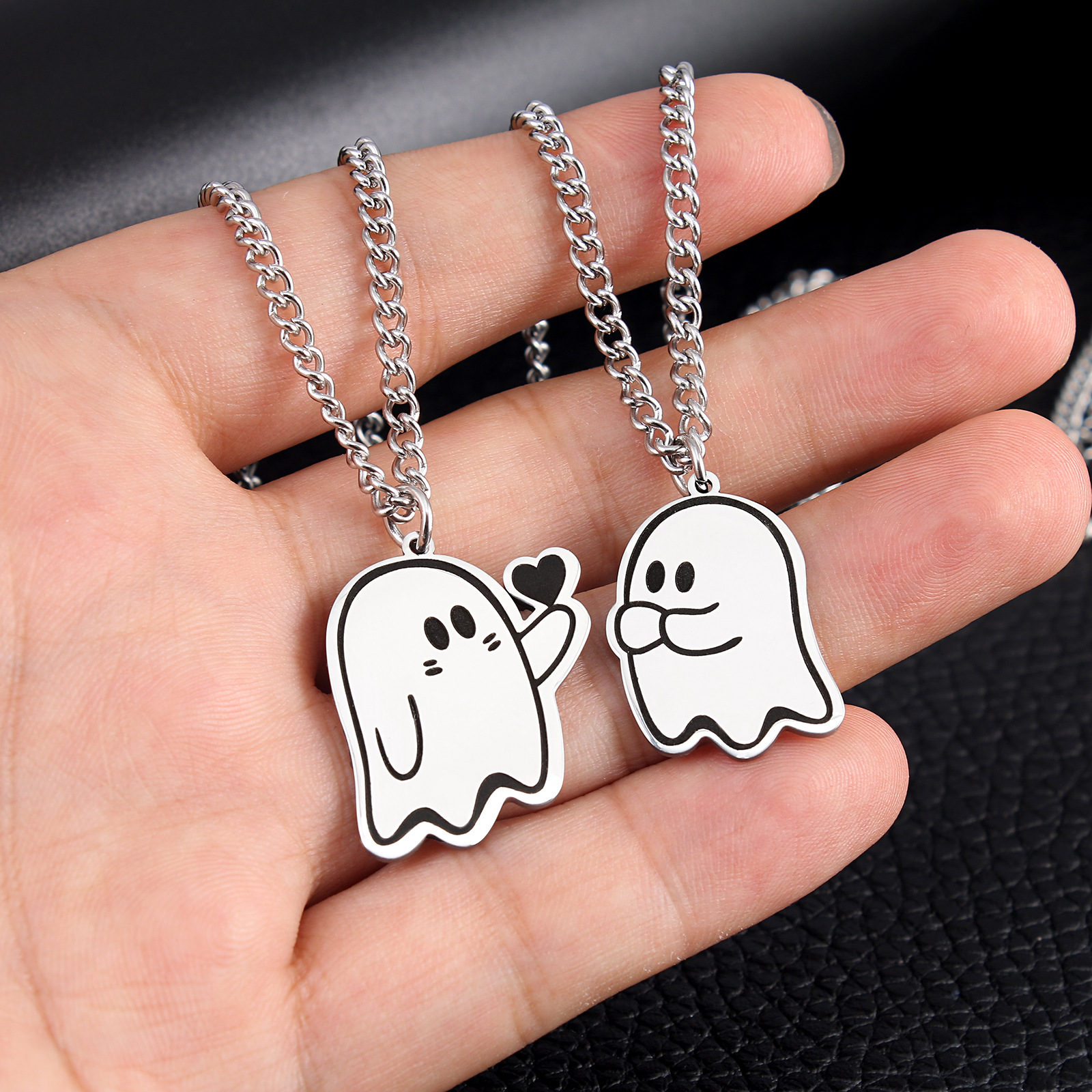 Casual Cartoon Character Stainless Steel Handmade Pendant Necklace display picture 5