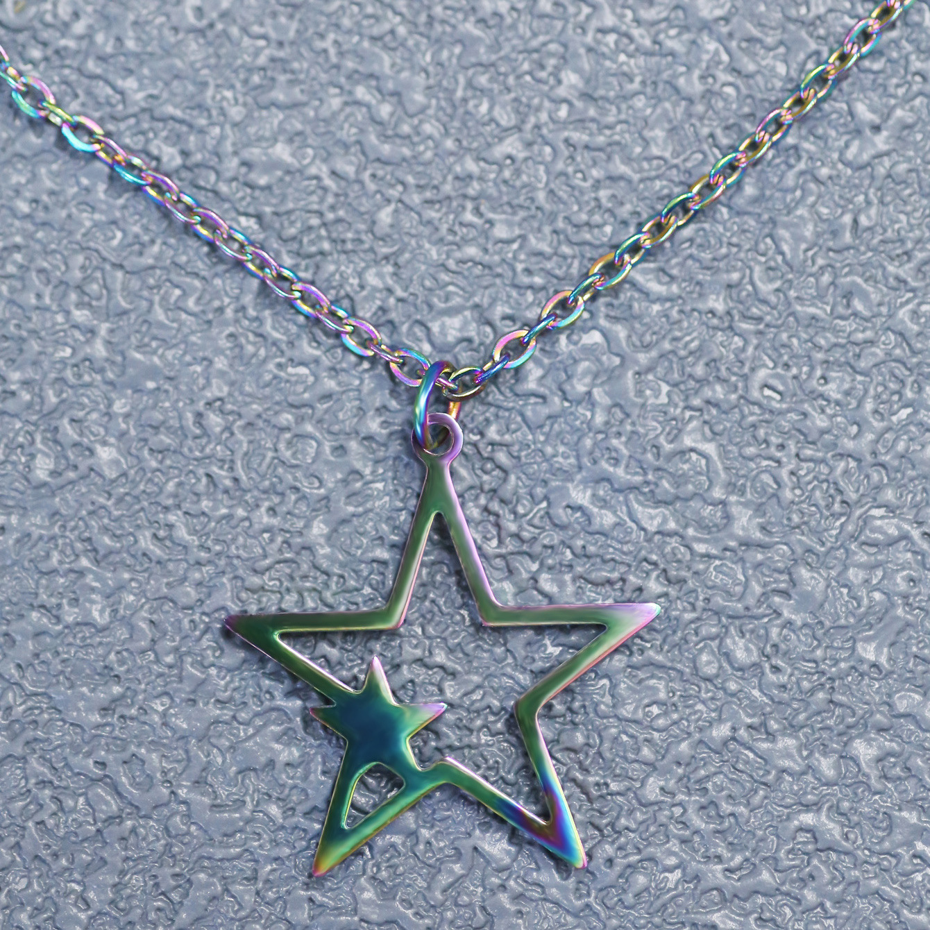 Einfacher Stil Stern Legierung Überzug Vergoldet Frau Halskette Mit Anhänger display picture 3