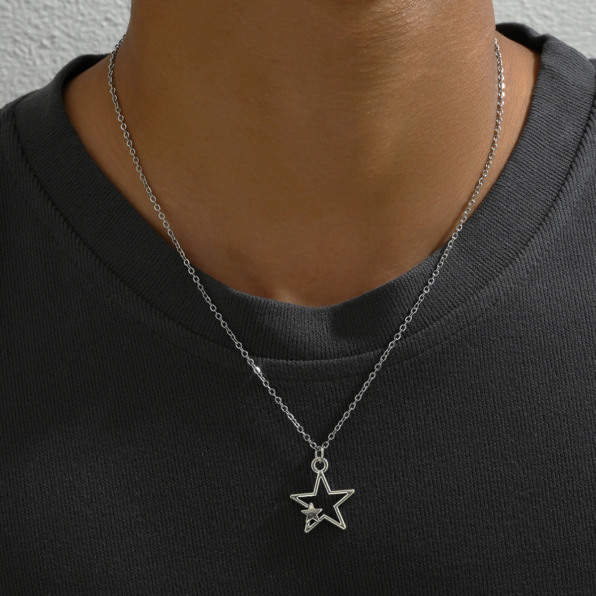 Einfacher Stil Stern Legierung Überzug Vergoldet Frau Halskette Mit Anhänger display picture 11