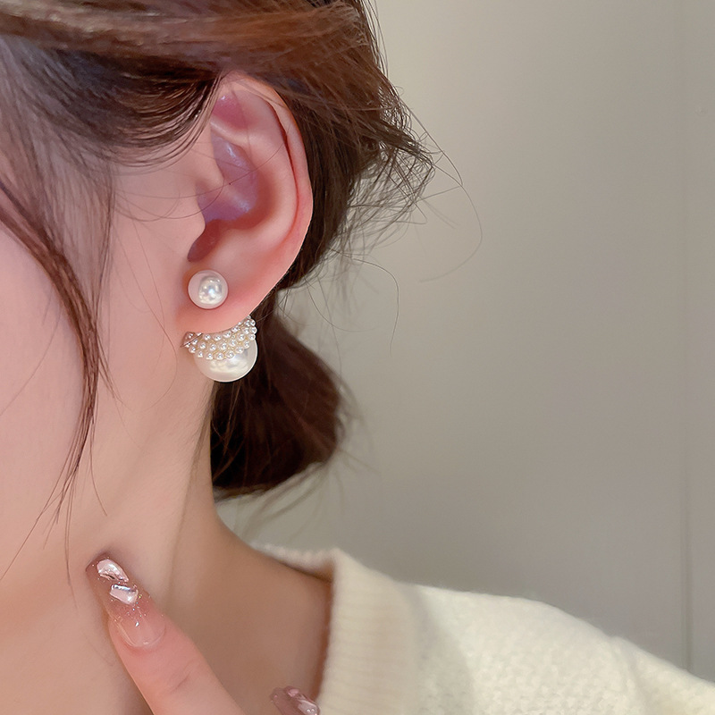 Wholesale Jewelry Elegant Sweet Round Solid Color Alloy Drop Earrings display picture 2