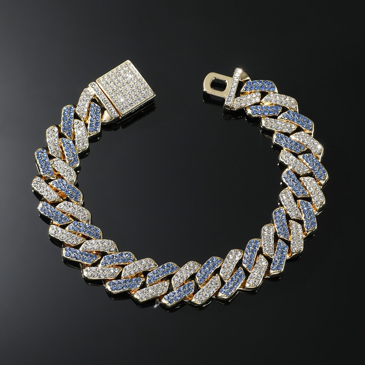 Hip-hop Geometric Alloy Inlay Zircon Men's Bracelets display picture 3