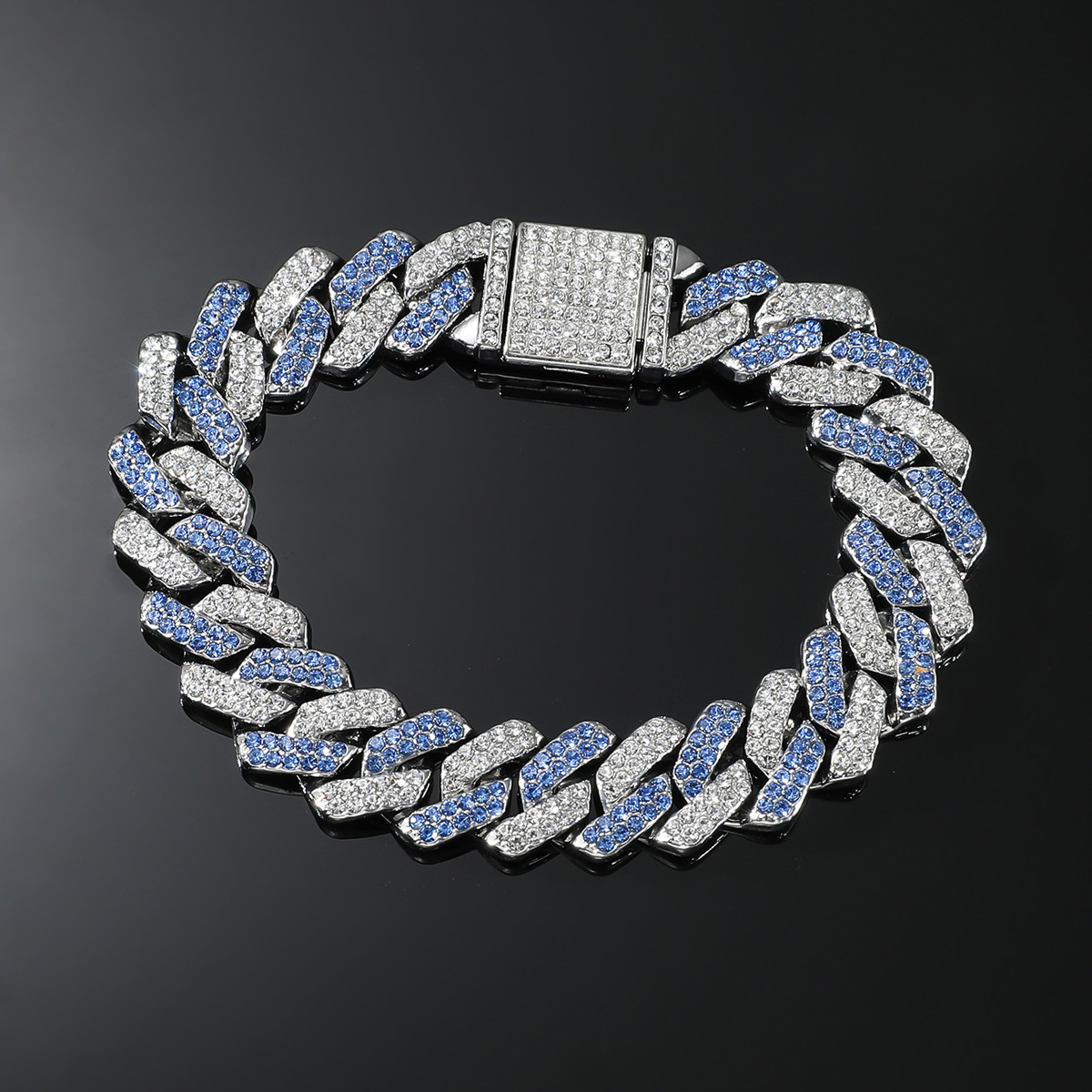 Hip-hop Geometric Alloy Inlay Zircon Men's Bracelets display picture 7