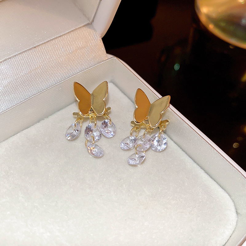 Wholesale Jewelry Elegant Sweet Butterfly Alloy Drop Earrings display picture 6