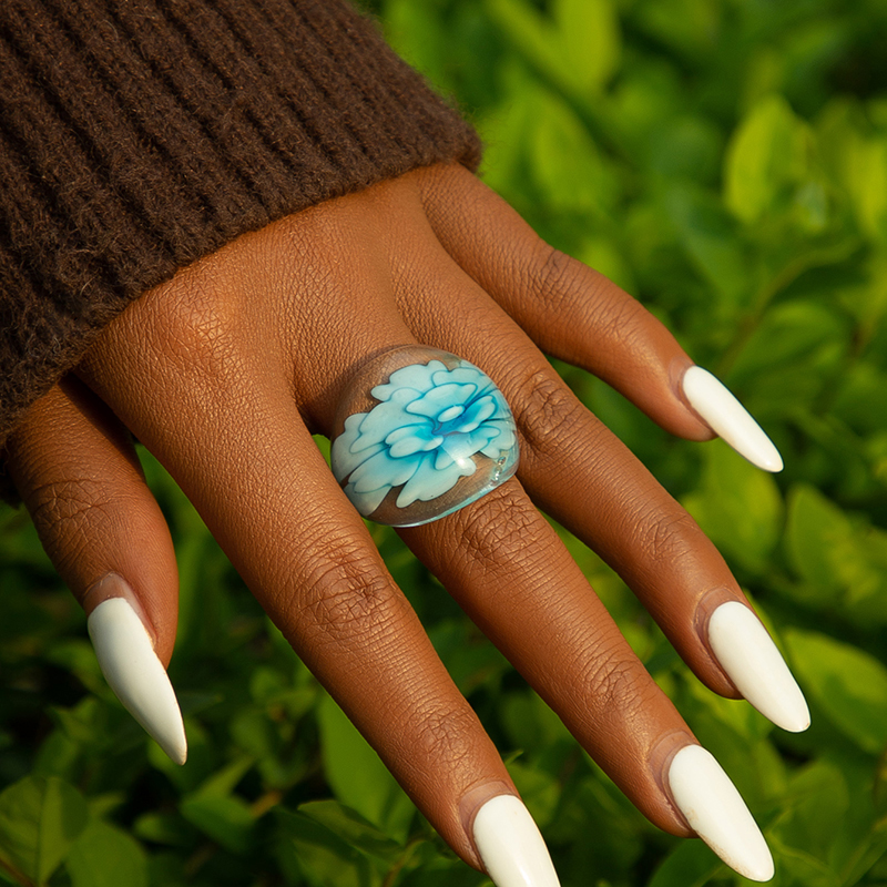 Bohemian Solid Color Glass Women's Rings display picture 5