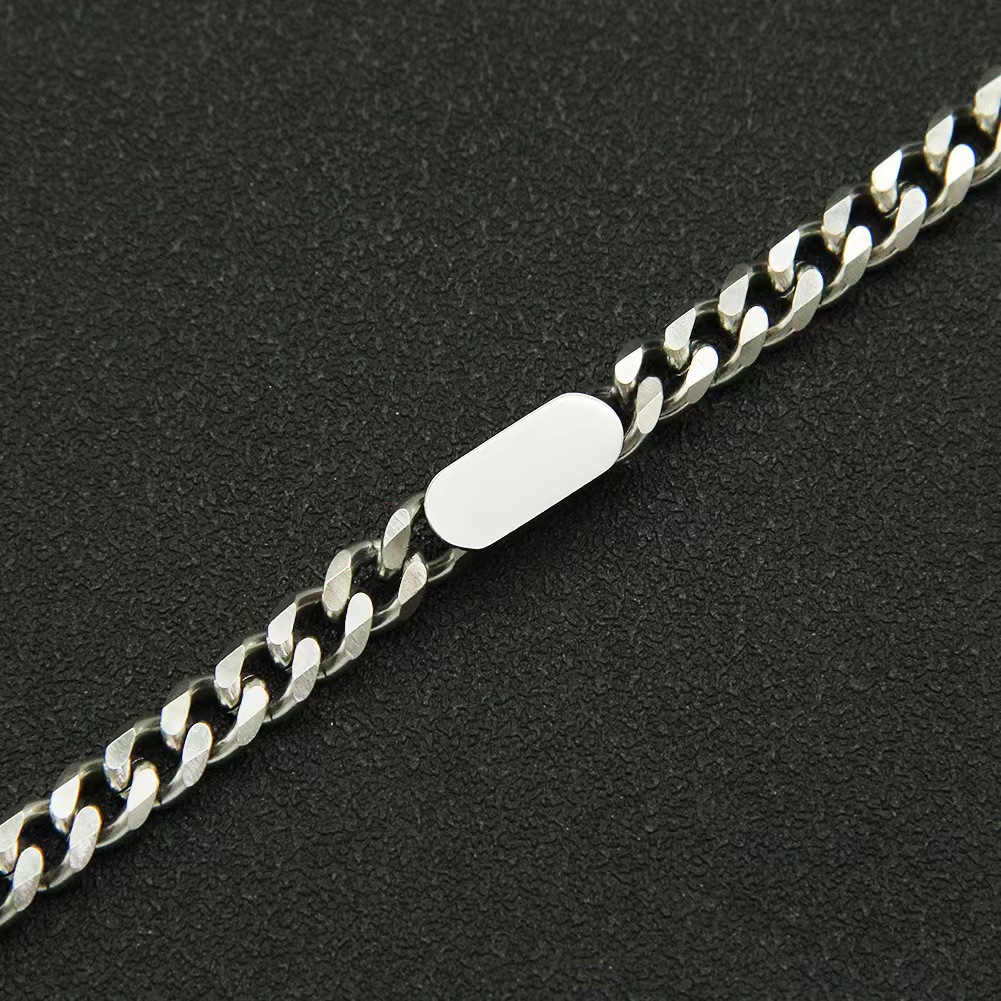 Hip-Hop Retro Round Star Stainless Steel White Gold Plated No Inlay Bracelets In Bulk display picture 4