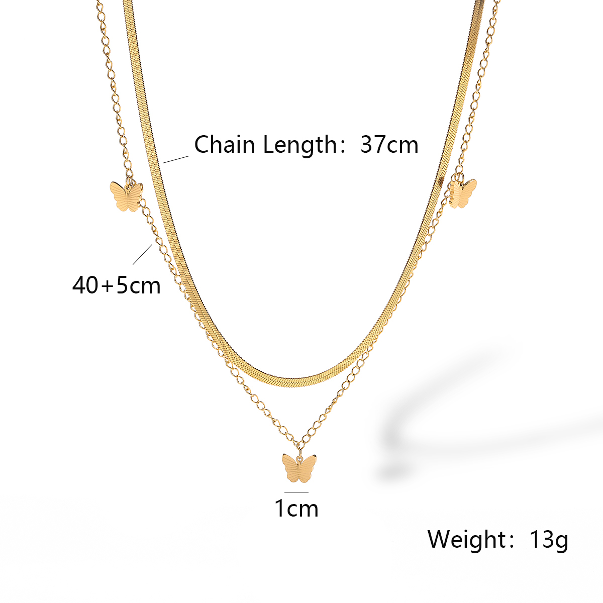 304 Stainless Steel 18K Gold Plated IG Style Simple Style Plating Inlay Round Butterfly Zircon Pendant Necklace display picture 2