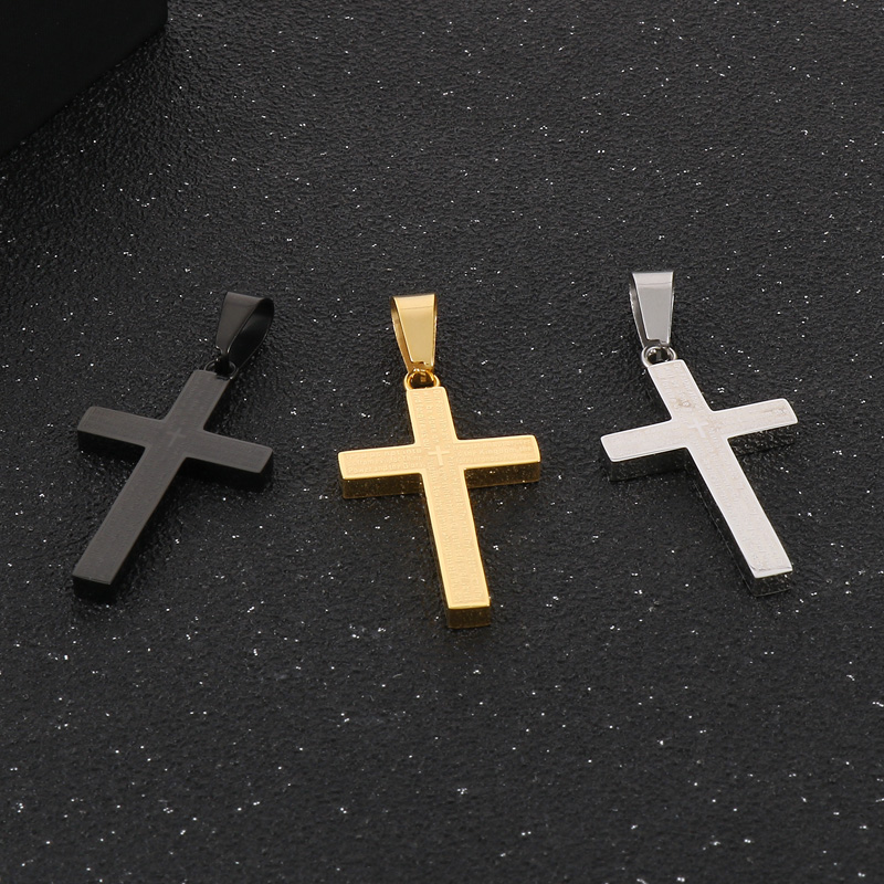 Luxurious Cross Stainless Steel 18K Gold Plated Unisex Charms display picture 1