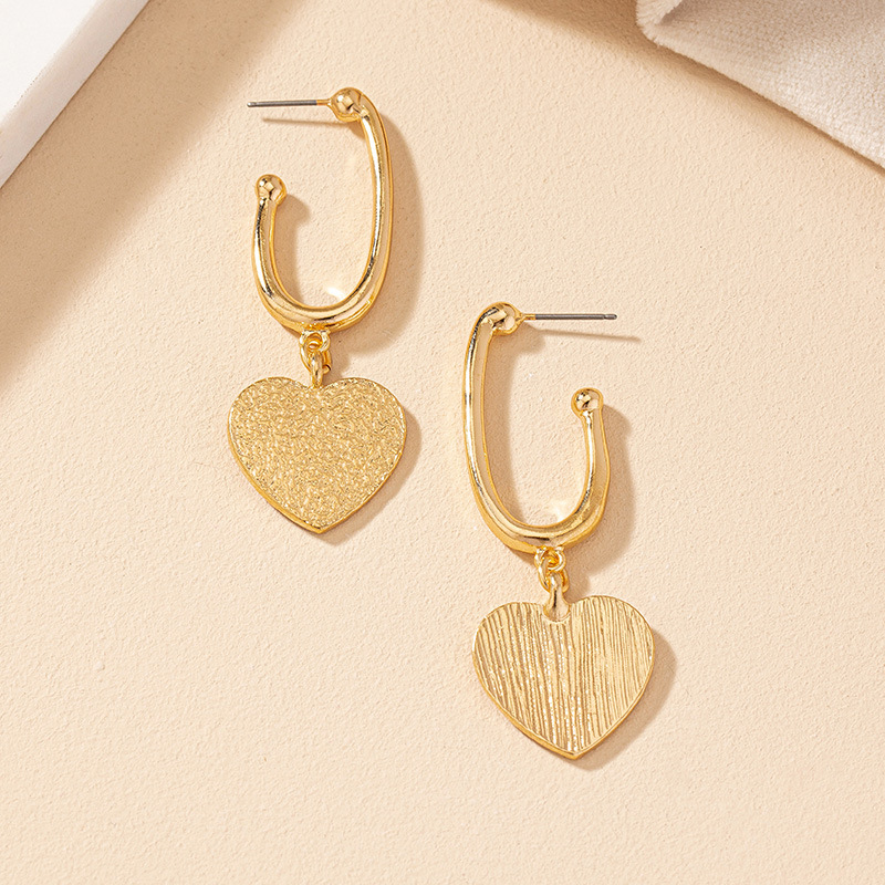 Wholesale Jewelry Vintage Style Heart Shape Alloy Enamel Plating Drop Earrings display picture 8