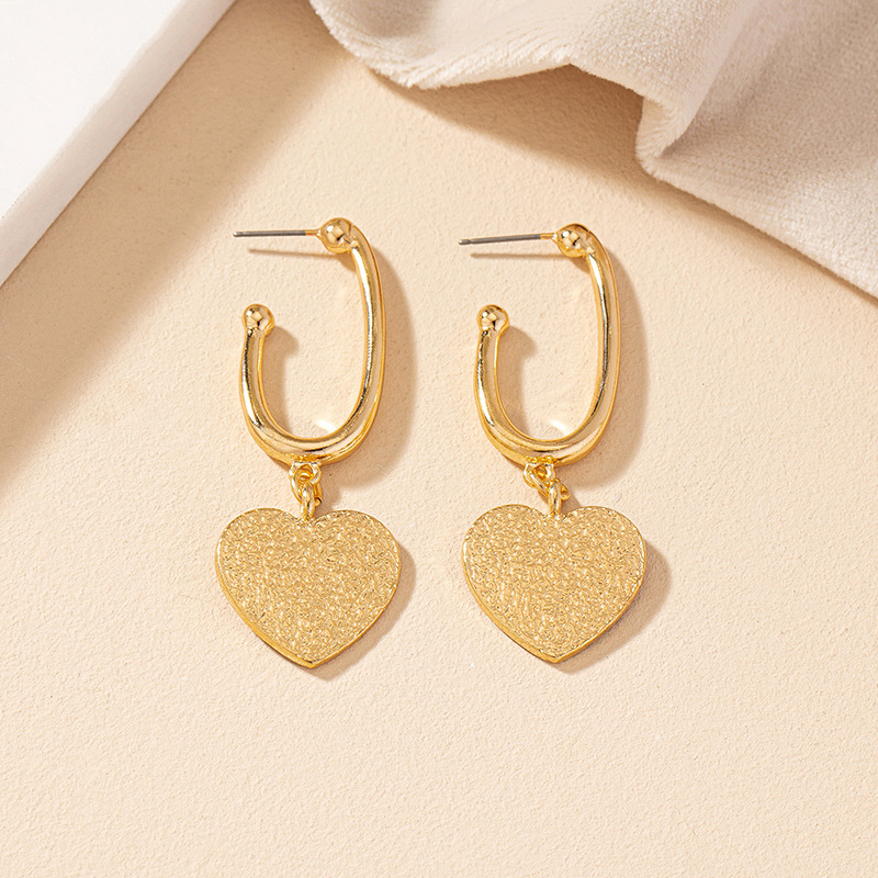 Wholesale Jewelry Vintage Style Heart Shape Alloy Enamel Plating Drop Earrings display picture 12