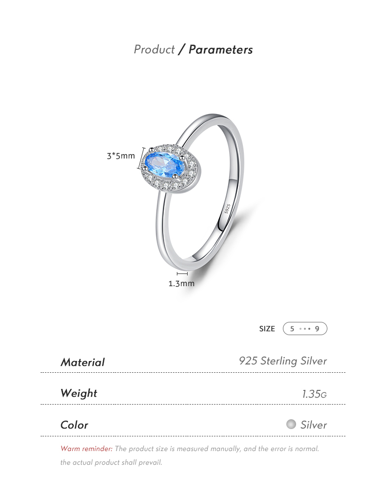Ig Style Elegant Simple Style Oval Sterling Silver Rhodium Plated Zircon Rings In Bulk display picture 4