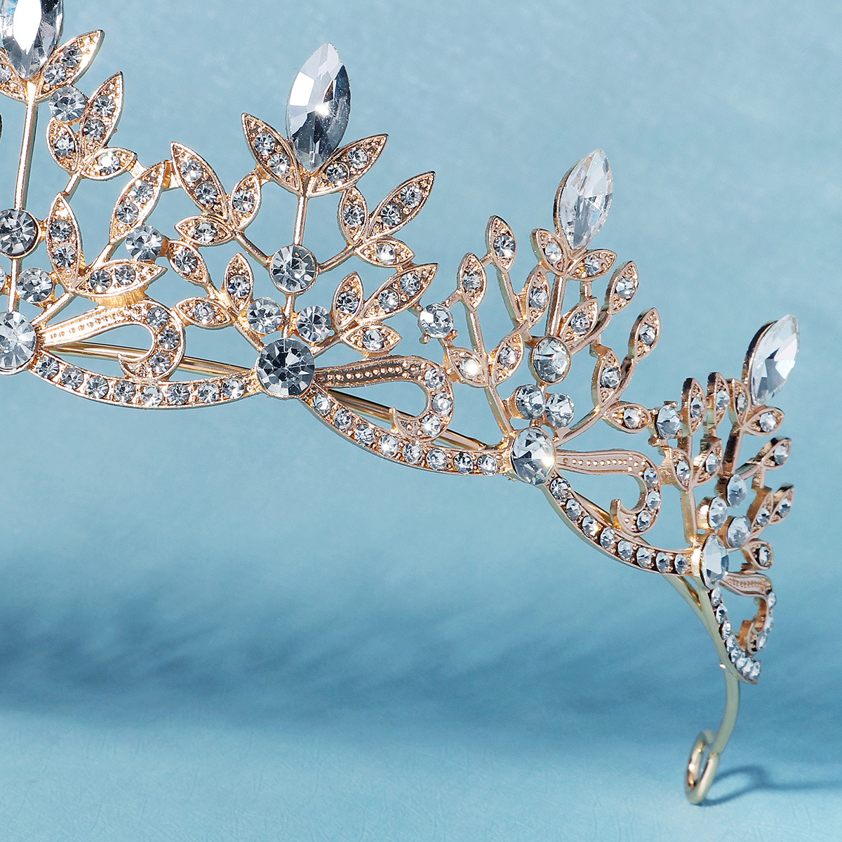 Women's Retro Water Droplets Alloy Inlay Zircon Crown display picture 3