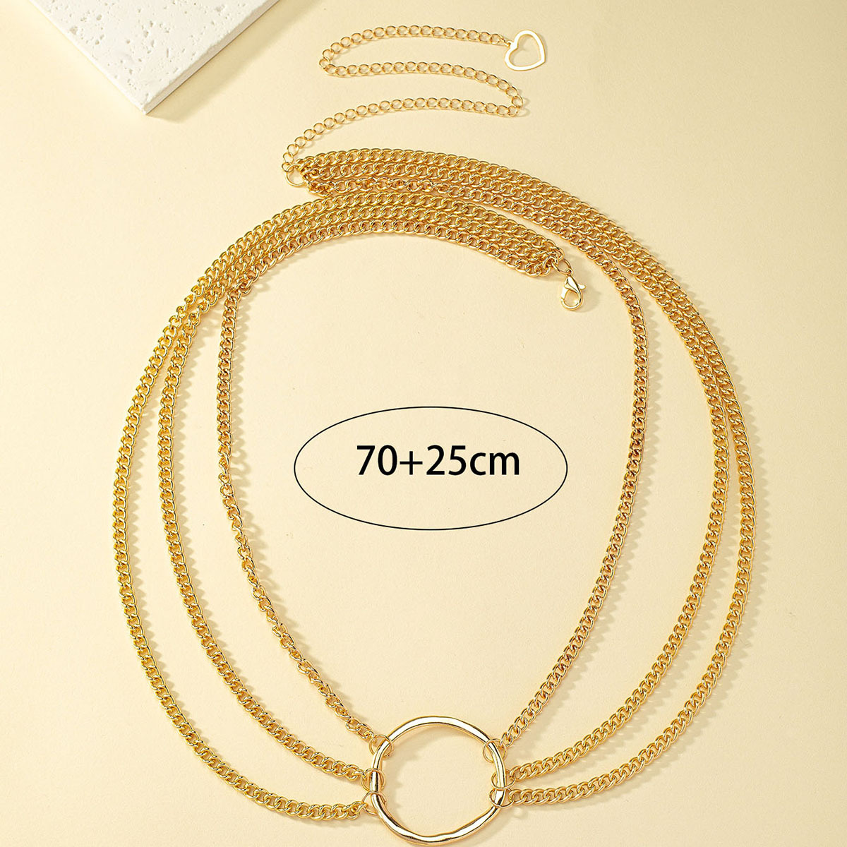 Simple Style Solid Color Alloy Chain Women's Waist Chain display picture 6