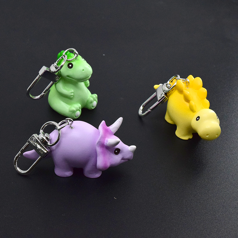 Cartoon Style Cute Animal Dinosaur Alloy Resin Bag Pendant Keychain display picture 1