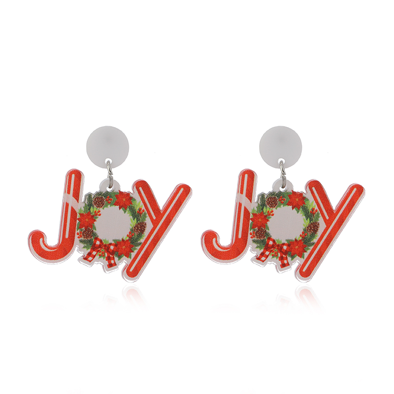 1 Pair Cartoon Style Snowman Painted Arylic Drop Earrings display picture 20