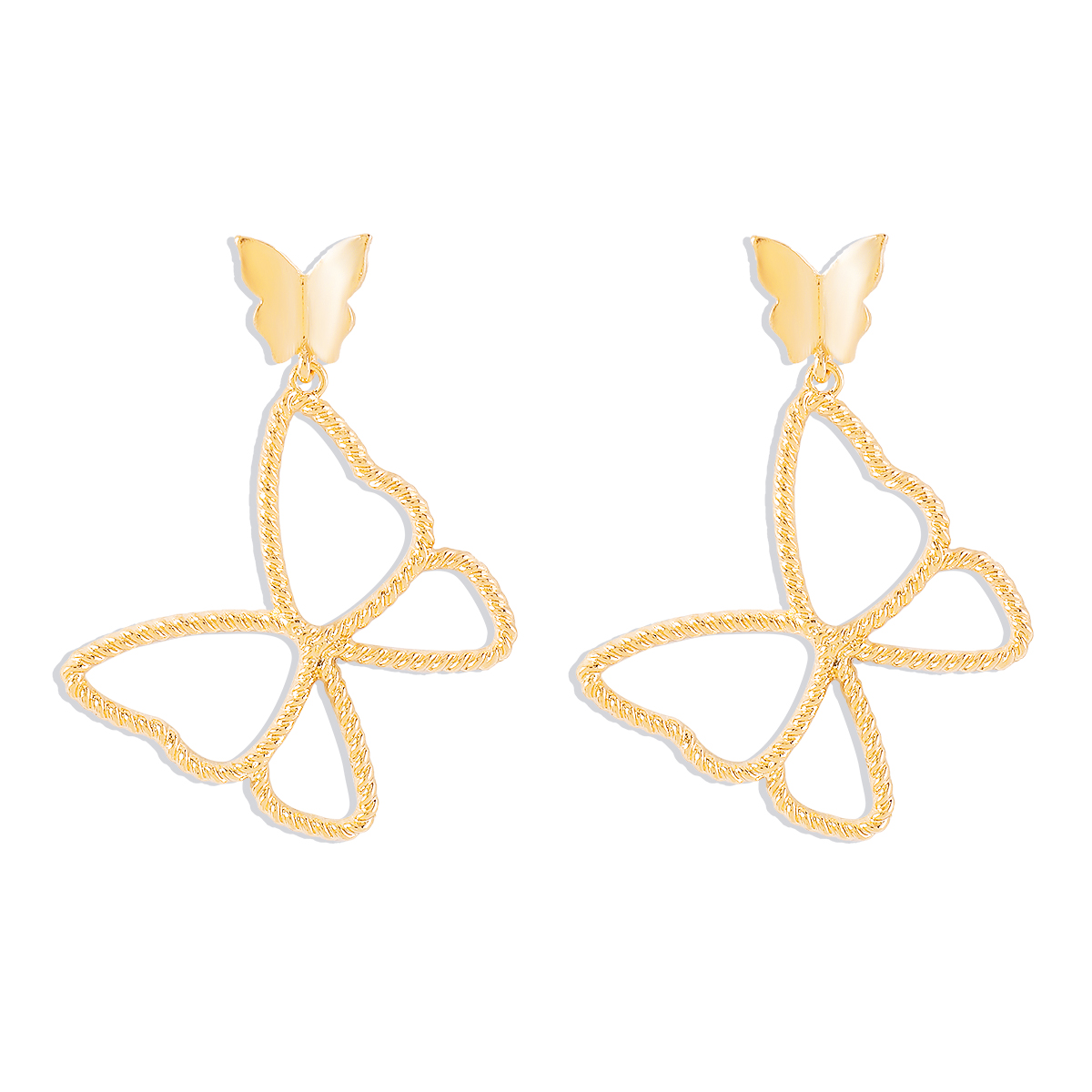 1 Pair Simple Style Butterfly Alloy Drop Earrings display picture 1