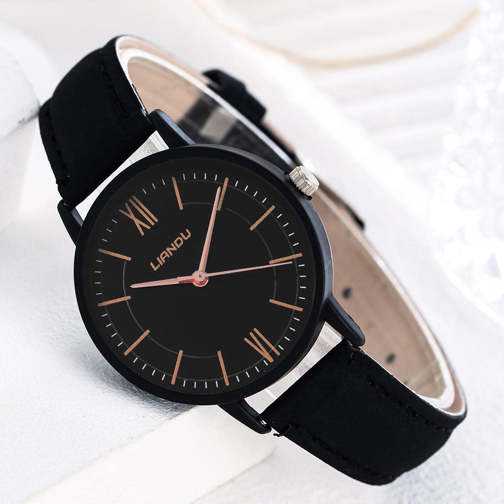 Vintage Style Solid Color Buckle Quartz Women's Watches display picture 4