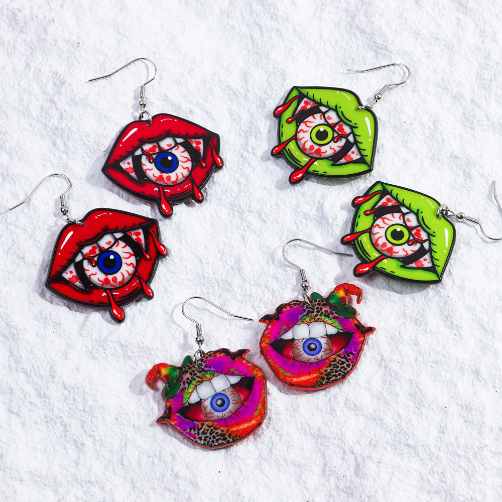 1 Pair Funny Eye Arylic Drop Earrings display picture 6