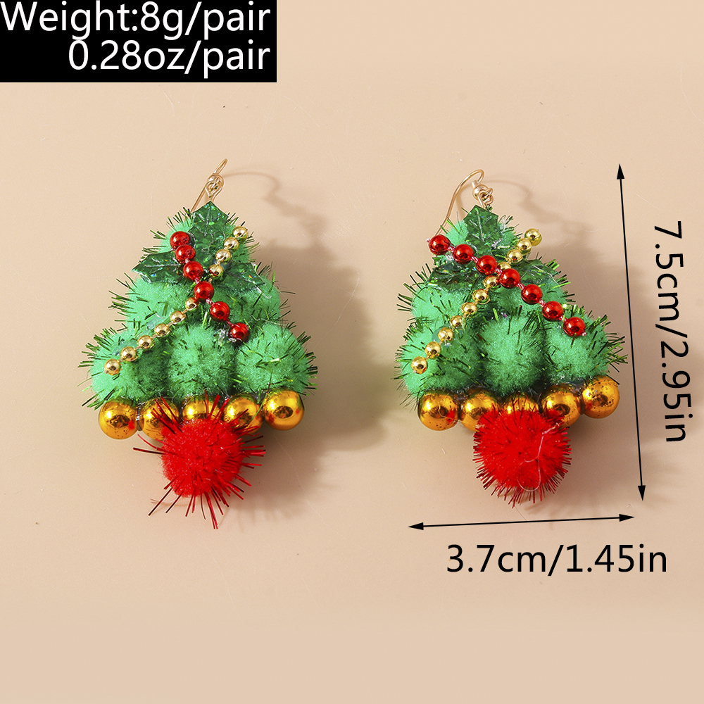 1 Paire Mignon Père Noël Alliage De Zinc Boucles D'oreilles display picture 12