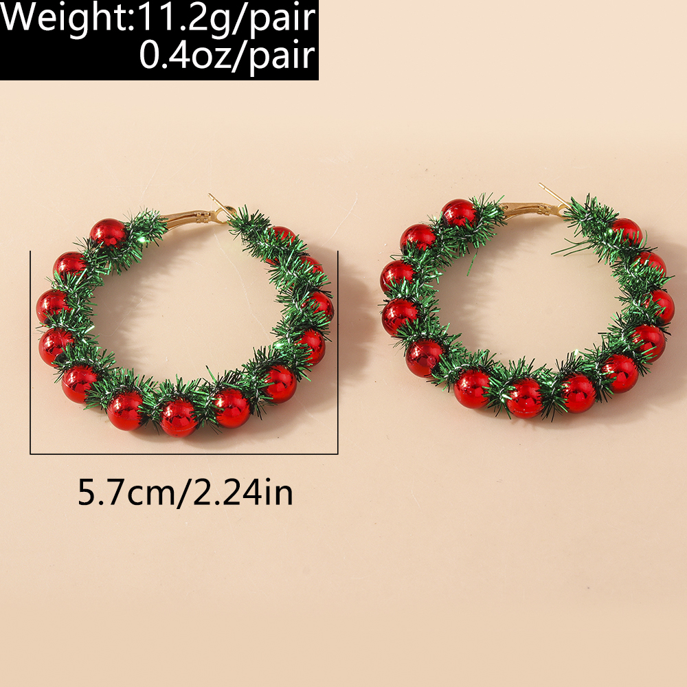 1 Pair Commute Round Zinc Alloy Hoop Earrings display picture 1