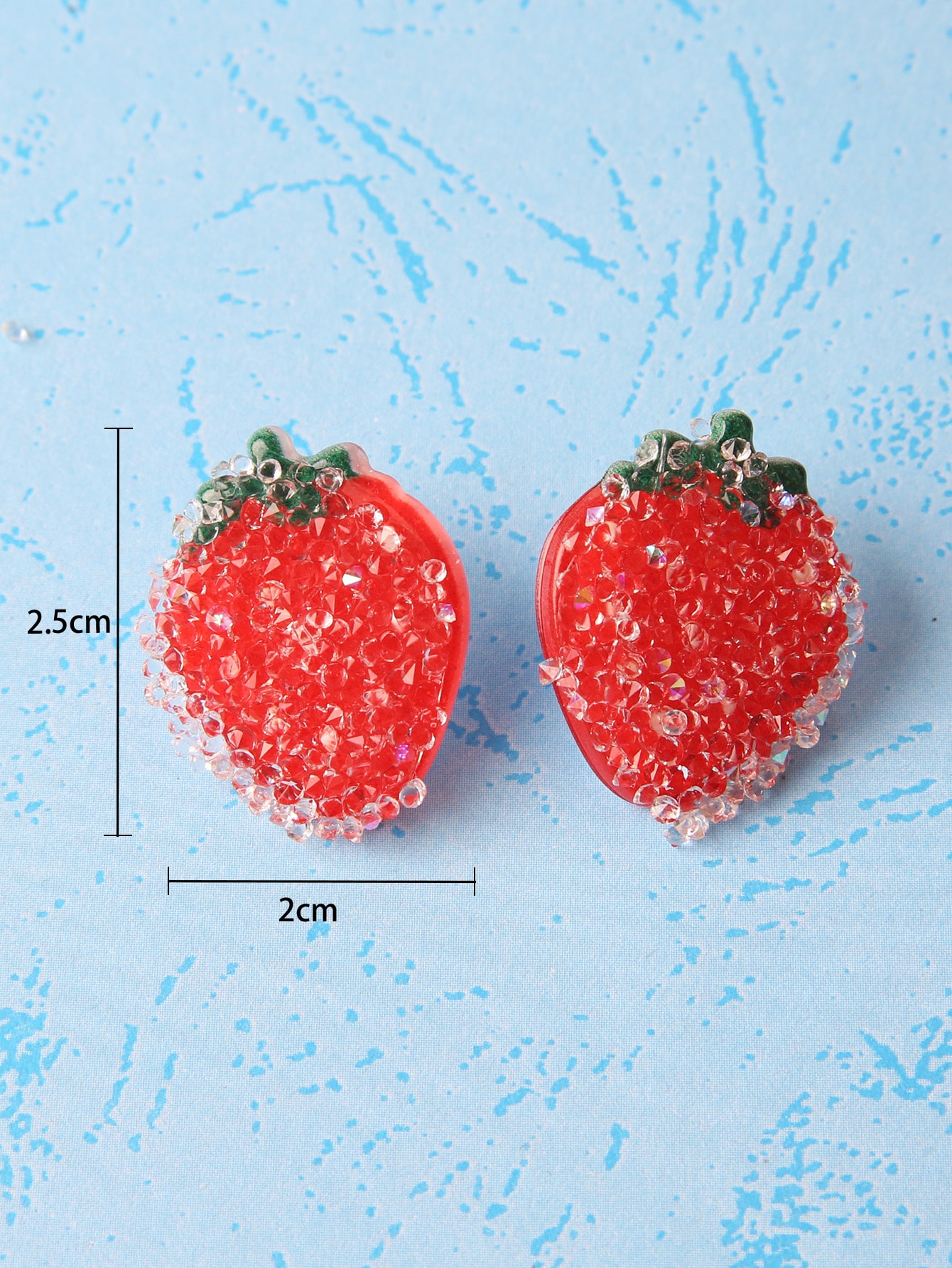 1 Pair Ig Style Cute Strawberry Synthetic Resin Ear Studs display picture 7