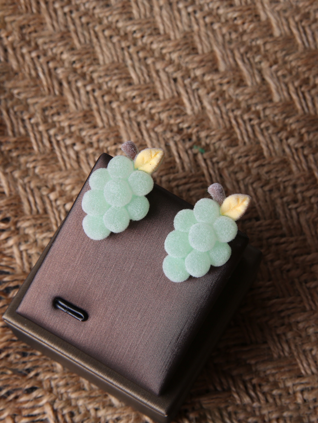 Wholesale Jewelry Cute Grape Synthetic Resin Ear Studs display picture 1