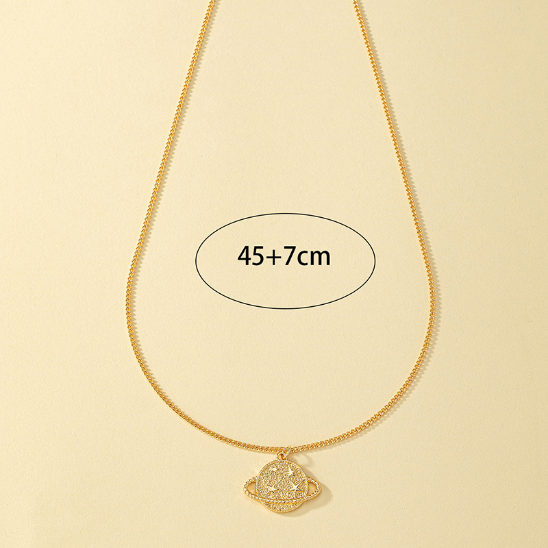 Ig Style Simple Style Planet Alloy Plating 14k Gold Plated Women's Pendant Necklace display picture 4