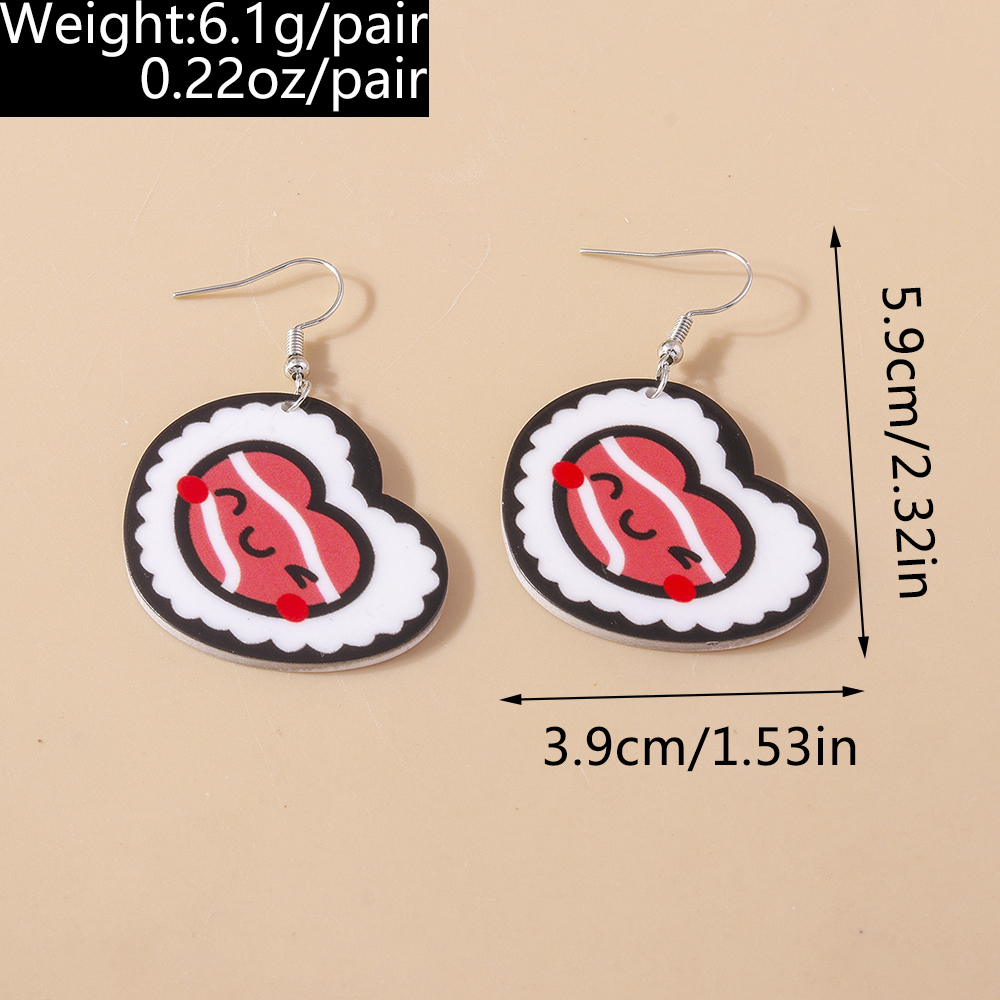 1 Pair Cute Dinosaur Printing Zinc Alloy Drop Earrings display picture 3
