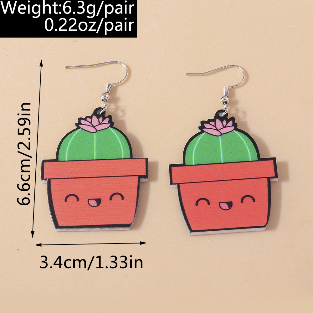 1 Pair Cute Dinosaur Printing Zinc Alloy Drop Earrings display picture 5