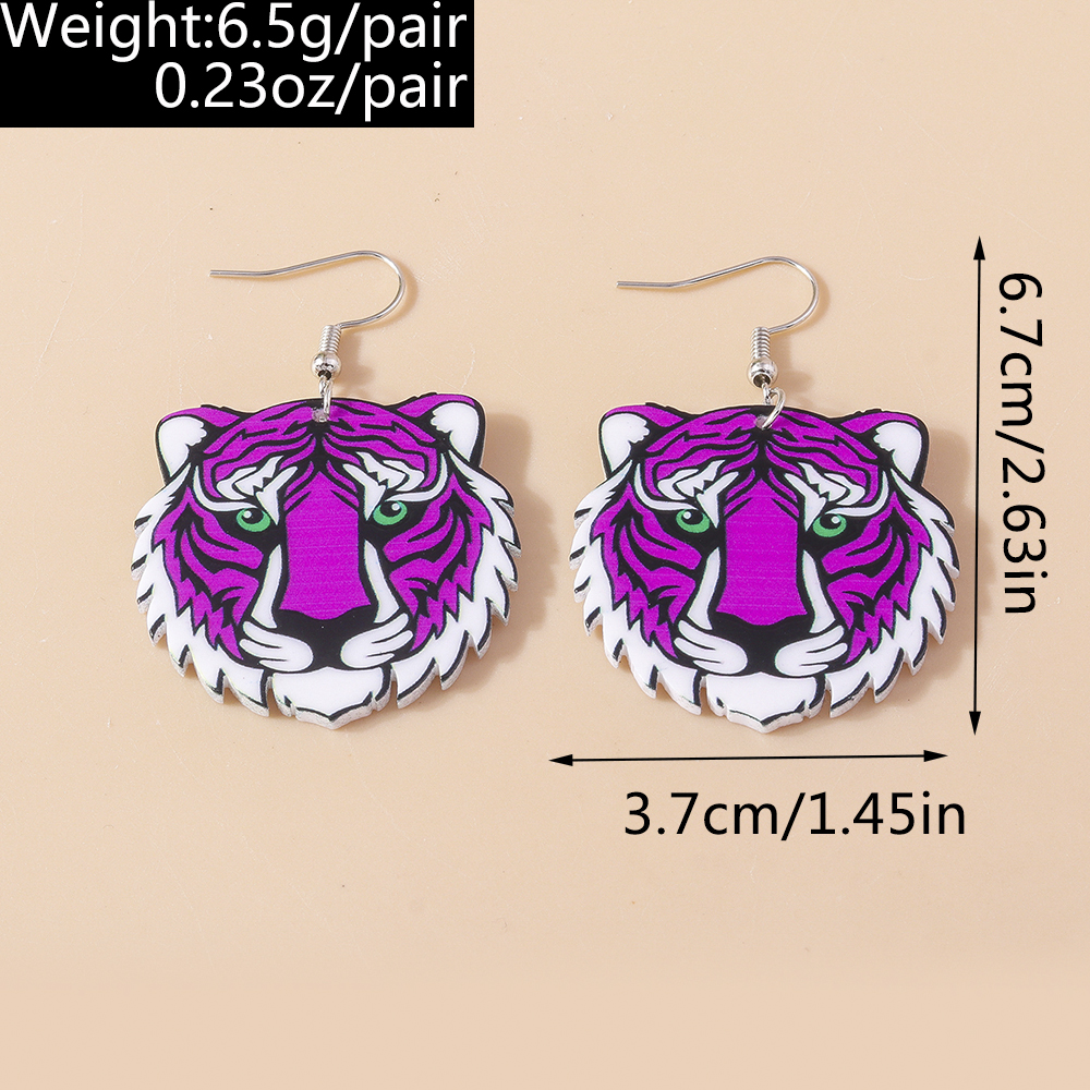 1 Pair Cute Dinosaur Printing Zinc Alloy Drop Earrings display picture 6