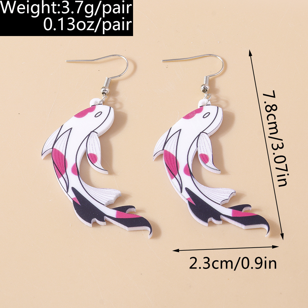 1 Pair Cute Dinosaur Printing Zinc Alloy Drop Earrings display picture 7