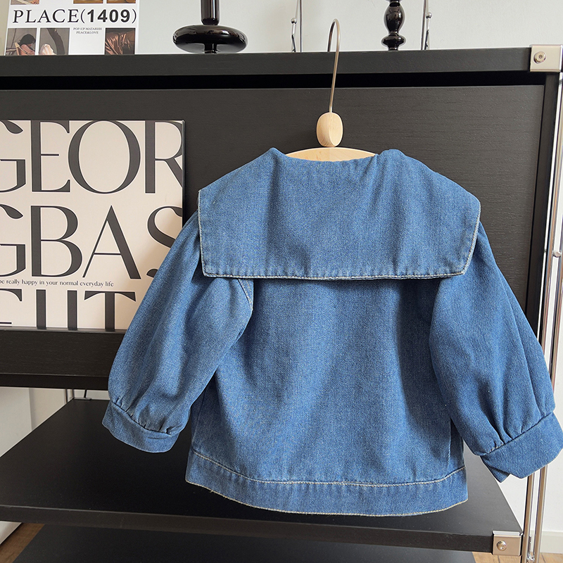 Lässig Einfacher Stil Einfarbig Baumwollmischung Mädchen Oberbekleidung display picture 3