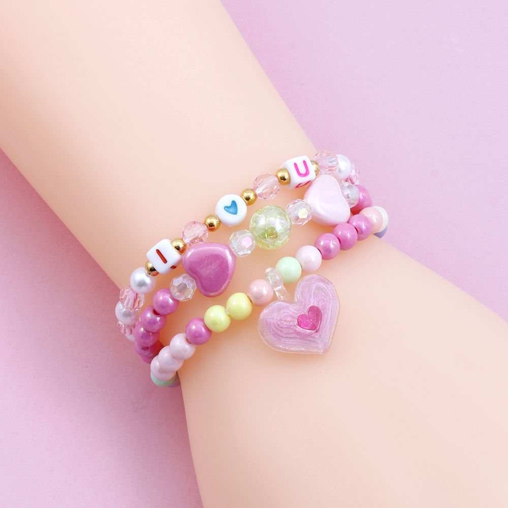 Princess Cute Pastoral Ice Cream Animal Heart Shape Arylic Plastic Beaded Acrylic Girl's Bracelets display picture 23