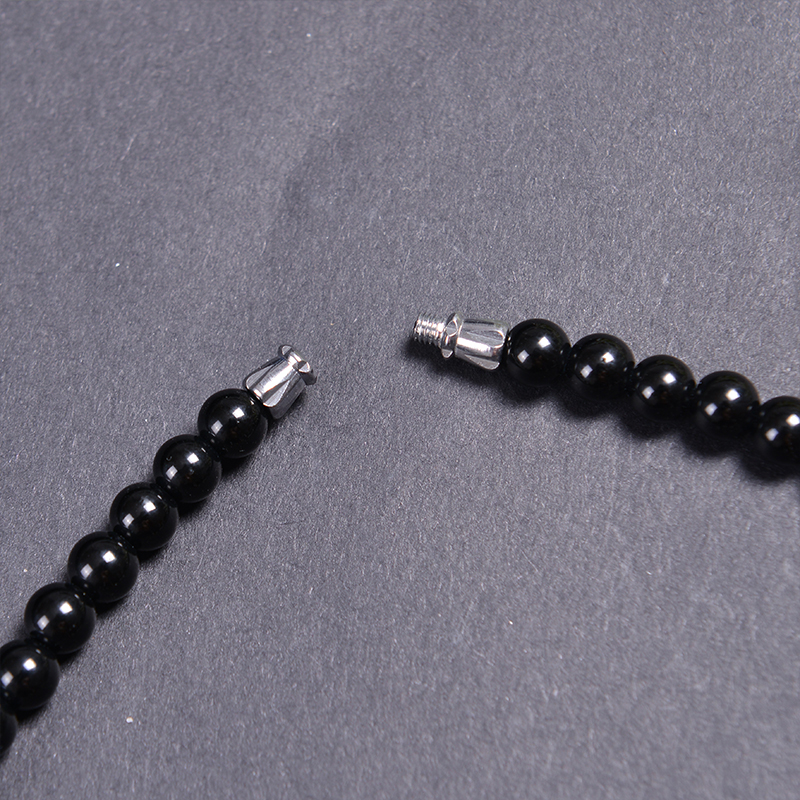 Klassischer Stil Runden Malachit Tigerauge Obsidian Perlen Halskette display picture 6