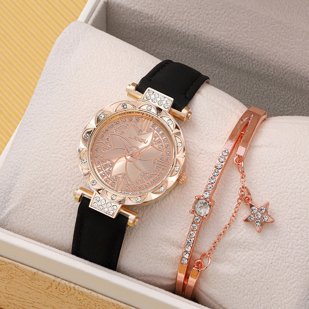 Casual Maple Leaf Buckle Quartz Women's Watches display picture 1