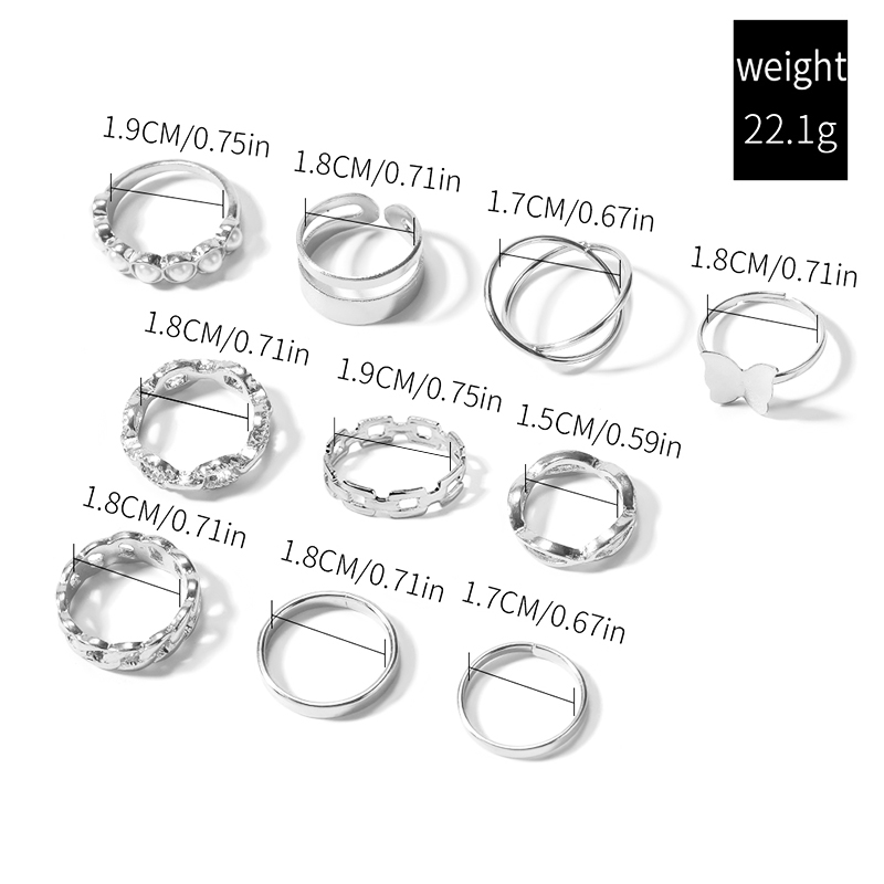 Ig Style Simple Style Round Butterfly Pearl Alloy Wholesale Rings display picture 3