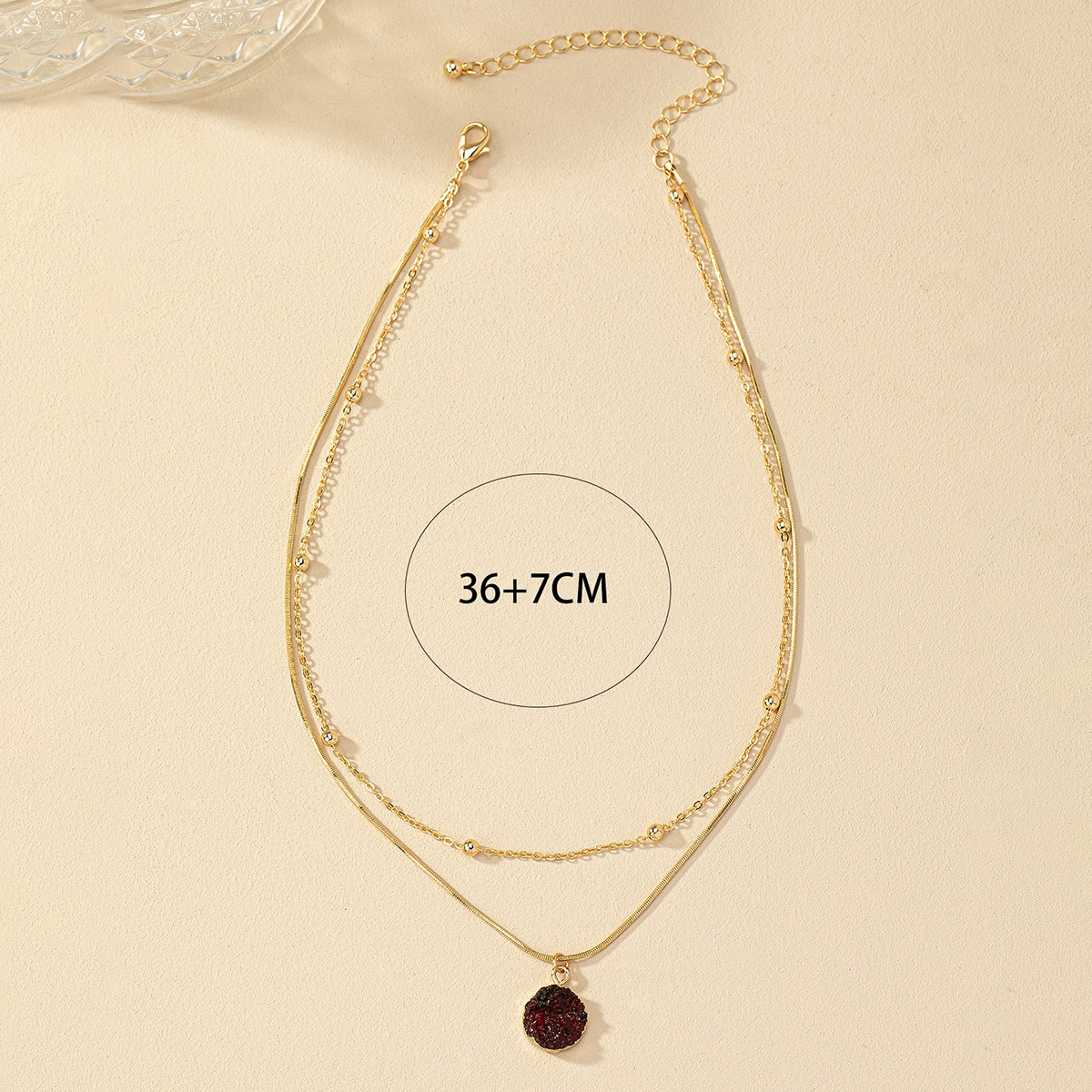 Basic Simple Style Commute Solid Color Alloy Plating 14k Gold Plated Women's Pendant Necklace display picture 5