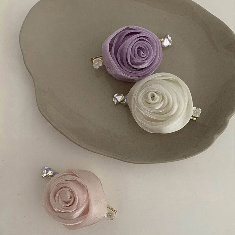Lady Rose Cloth Hair Clip display picture 7