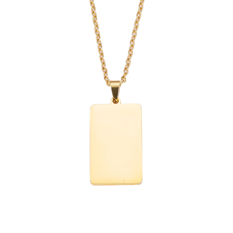 1 Piece Stainless Steel None 18K Gold Plated Rose Gold Plated Rectangle Polished Pendant display picture 6