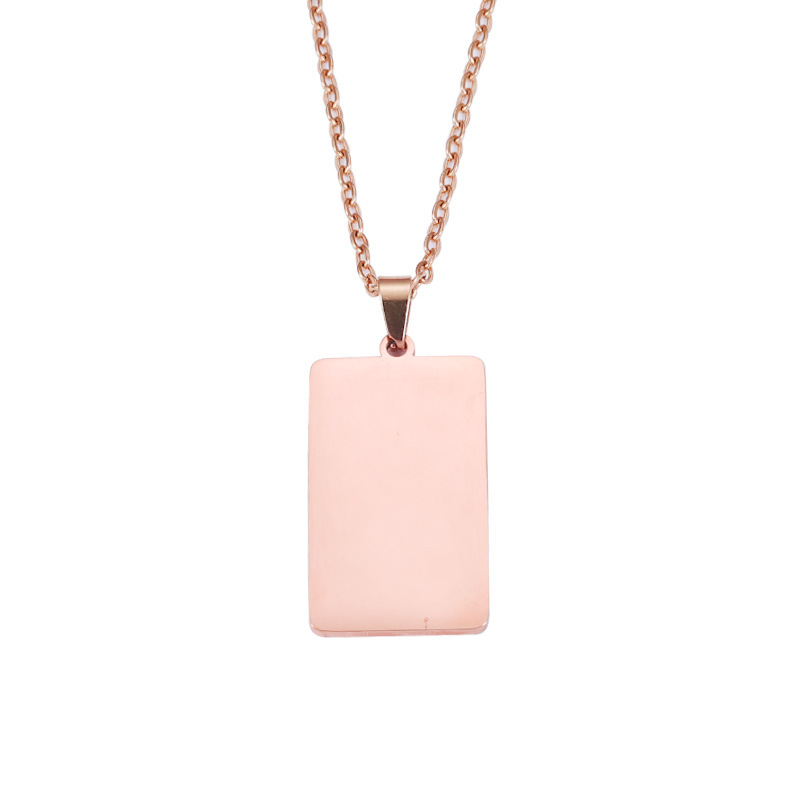 1 Piece Stainless Steel None 18K Gold Plated Rose Gold Plated Rectangle Polished Pendant display picture 7