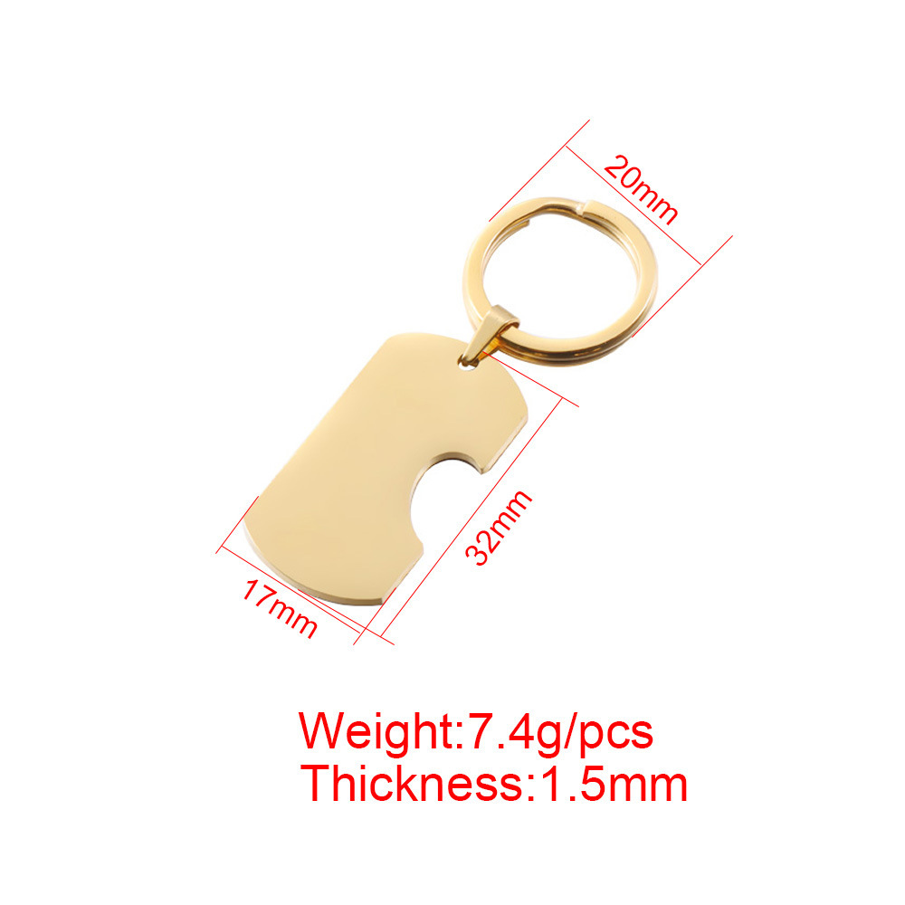 Simple Style Heart Shape Titanium Steel Plating None 18K Gold Plated Keychain display picture 1