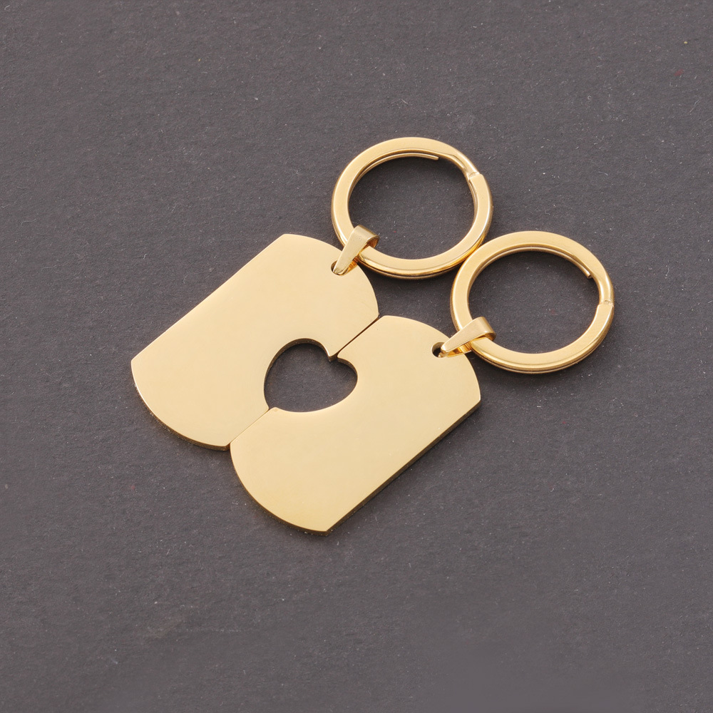 Einfacher Stil Herzform Titan Stahl Überzug Keiner 18 Karat Vergoldet Schlüsselbund display picture 4