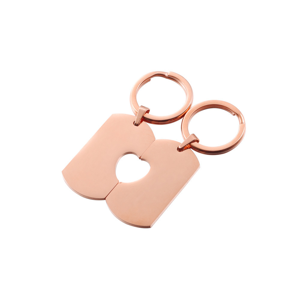 Simple Style Heart Shape Titanium Steel Plating None 18K Gold Plated Keychain display picture 7