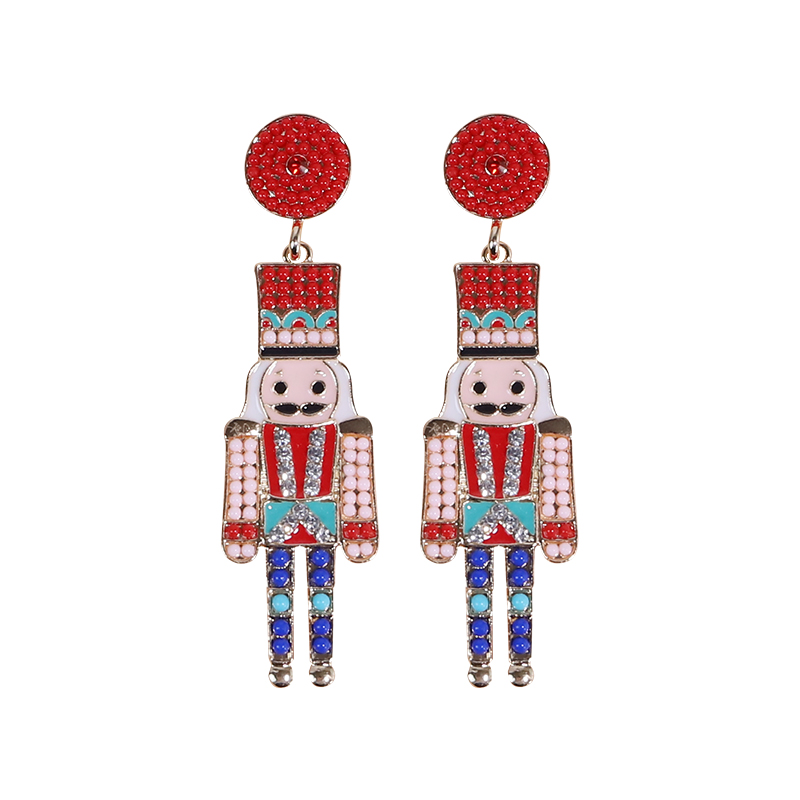 1 Pair Exaggerated Novelty Cartoon Character Plating Alloy Gold Plated Drop Earrings display picture 4