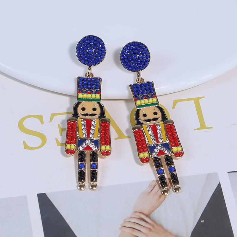 1 Pair Exaggerated Novelty Cartoon Character Plating Alloy Gold Plated Drop Earrings display picture 5