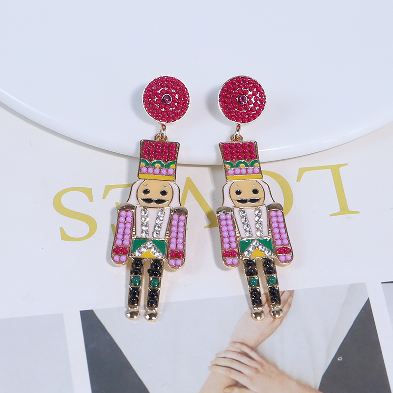 1 Pair Exaggerated Novelty Cartoon Character Plating Alloy Gold Plated Drop Earrings display picture 6