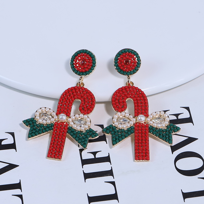 1 Pair Elegant Sweet Christmas Tree Plating Alloy Gold Plated Drop Earrings display picture 3