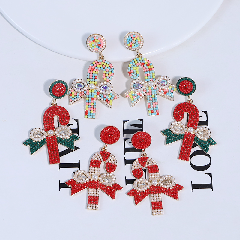 1 Pair Elegant Sweet Christmas Tree Plating Alloy Gold Plated Drop Earrings display picture 6